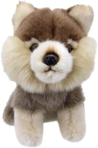 4" Wilberry Sitting Brown & Gray Mini Wolf Plush UK Import - Picture 1 of 8