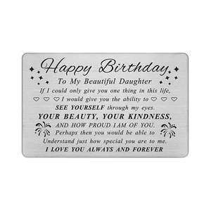 Sweet Daughter Birthday Card - Birthday Decorations for Girls - Personalized ... - Picture 1 of 5