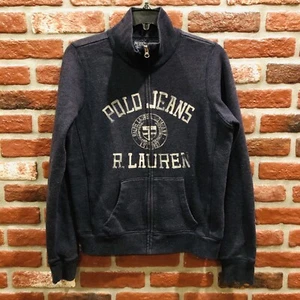 Polo Jeans Company Ralph Lauren Sz M Full Zip Sweatshirt Jacket Logo Pockets - Picture 1 of 13