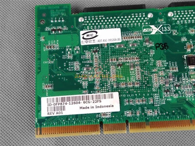 1PC Used FP874 Dell Adaptec Ultra U320 PCIx Dual SCSI RAID Card ASC-39320A - Image 1 of 3