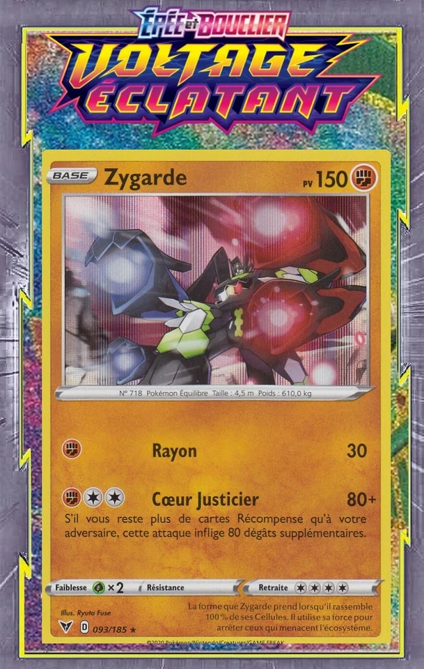 Zygarde Holo - EB04:Glänzende Spannung - 093/185 - Pokemon Karte Neu Französisch - Bild 1 von 1