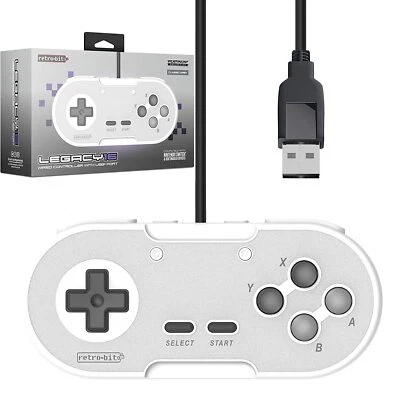 Retro-Bit Legacy 16 Wired USB Controller for Switch, PC, MacOS, RetroPie - Gray - Image 1 of 4