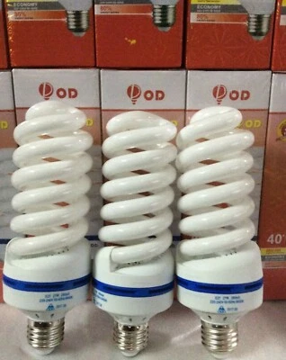 DOD 27W=140W FS White light 6400K CFL Lightbulb,Energy Saving Bulbs E27 THREE LAMPS