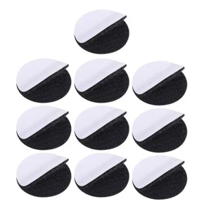 10 Pack Reusable Round Hook & Loop Self Adhesive Dots Tapes 6cm Magic Tape - Picture 1 of 5