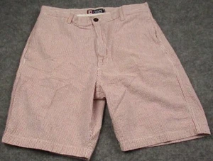 Chaps Shorts Herren Größe 34x9 rot weiß gestreift 100% Baumwolle Seersucker Golf - Bild 1 von 9