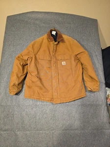 Chaqueta Bomber Carhartt Para Hombre Marrón Algodón Talla 50 C03 BRN Acolchada Aislada Usada - Imagen 1 de 24