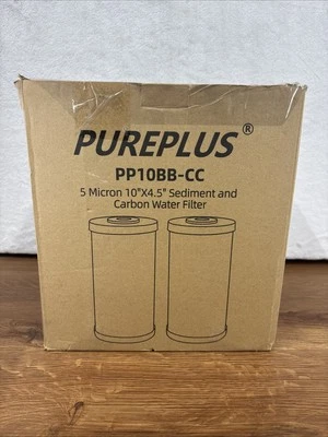 PUREPLUS 5 Micron 10" x 4.5" Whole House Sediment and Carbon Water Filter Replac - Image 1 of 4