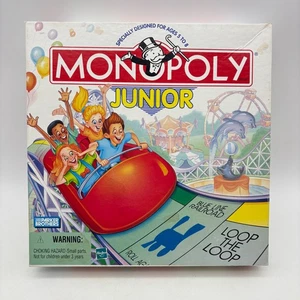 VINTAGE Monopoly Junior COMPLETO Parker Brothers 1999 anni 90 bambini bambini - Foto 1 di 9