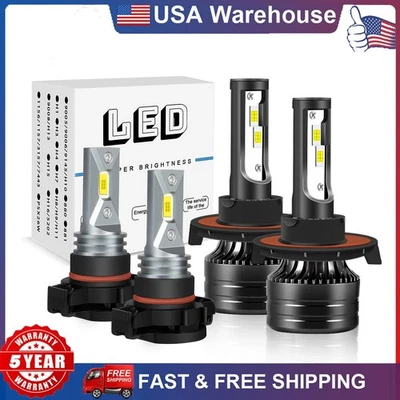 Kit de lâmpadas de neblina de feixe alto/baixo de farol de LED para Jeep Gladiator 2020-2025 - Imagem 1 de 4
