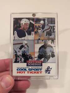 IHL Milwaukee Admirals Vintage Circa 1997-1998 Team Logo Hockey Pocket Schedule - Picture 1 of 2