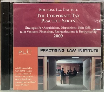 The Corporate Tax Practice Series 2009 Practising Law Institute CD-ROM Sealed - Image 1 of 2