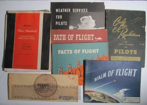 50er Jahre Flugluftfahrt Schulbücher, Karten und Handbücher - Bild 1 von 12