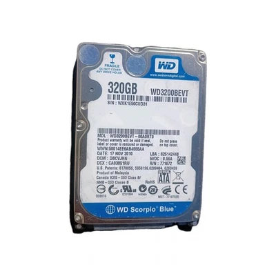 WD SCORPIO BLUE WD3200BEVT-26A23T 320GB 5400RPM SATA HDD HARD DRIVE G8BC00000320 - Image 1 of 2