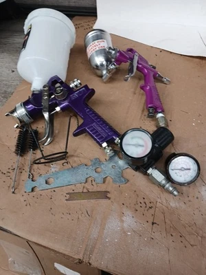 Lot of 2 Central Pneumatic HVLP Spray Guns 20oz Gravity Feed & Detail Gun #AP-95 - Image 1 of 4