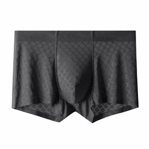 Mens Ice Silk Mesh Boxer Briefs Breathable Cool Underwear Low Rise Stretch Bo... - Picture 1 of 7