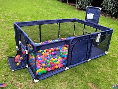 Gaorui Extra-Large Baby Ball Pit - Portable Indoor/Outdoor Playpen for Toddlers - Image 1 of 4