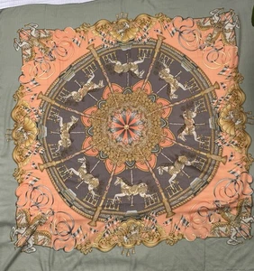 Hermes LUNA PARK Kaschmir Schal 140 cm, schöne Farben - Bild 1 von 16
