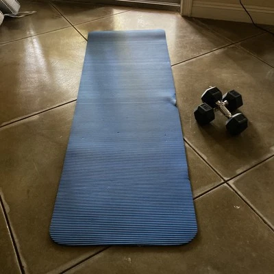 Blue workout/yoga Mat 70in x 24 x 1/2in Thick - Image 1 of 4