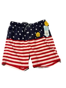Boys' Flag Swim Trunks Red, White, Blue- 4th of July - L (10/12) - Picture 1 of 4