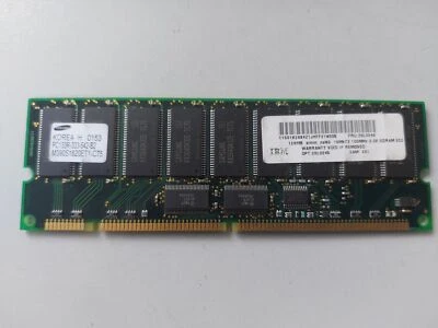 Samsung IBM 128MB PC133 133MHz CL3 SDRAM DIMM ( M390S1620ET1-C75 20L0246 ) REF - Image 1 of 2