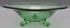 Vtg.Fostoria Green Depression Glass 3-Toed Footed 6.5in Candy/Change Dish - Imagen 1 de 14