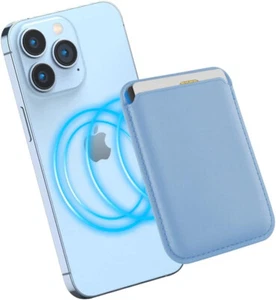 Portatarjetas Magnéticas Billetera con MagSafe para iPhone 15, 14, 13, Max/Plus/Pro-Azul - Imagen 1 de 6