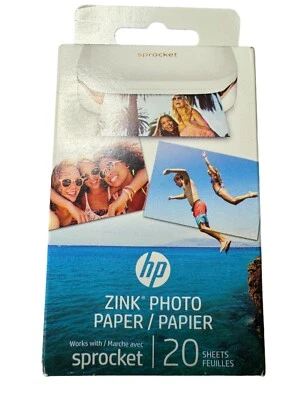 HP Sprocket Zink Photo Paper 2x3" for HP Sprocket Photo Printers, 20 Sheets - Image 1 of 2