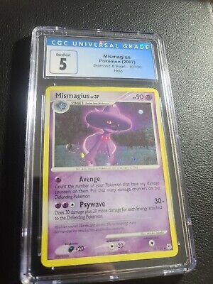 CGC 5 Graded Pokemon Card - Mismagius - Diamond and Pearl 10/130 Holo Rare SWIRL