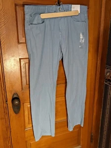 Pantalones chinos ajustados Calvin Klein para hombre talla 30 x 36 5 bolsillos azul claro nuevos - Imagen 1 de 6