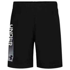 Boys SIZE 6 Under Armour Side Wordmark Logo Shorts BLACK - Picture 1 of 1