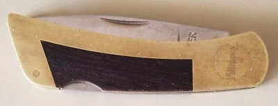 Faca de bolso dobrável vintage Gerber Portland OR 97223 "Pillsbury" madeira e latão - Imagem 1 de 4