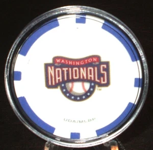 (1) Washington Nationals Poker Chip Golf Ball Marker - Blue  - Picture 1 of 1