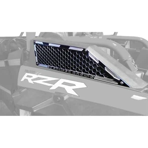 CNC Billet Side Air Vent Intake Grille Grill Bezel RZR XP Turbo Black Powdercoat - Picture 1 of 6