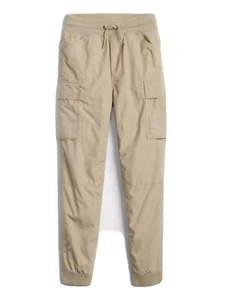 NWT Gap Kids Boys Fully Lined Cargo Joggers Pant Beige Elastic Waist- Size S - Picture 1 of 4