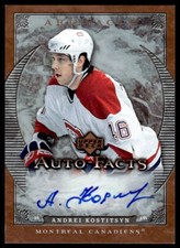 2006-07 Upper Deck Artifacts Auto-Facts Andrei Kostitsyn Auto Canadiens #AF-AK