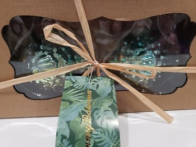 Tommy Bahama Costero Aqua Verde Soplado Peces Navidad Vidrio Adornos Decoración Foto 1 de 3