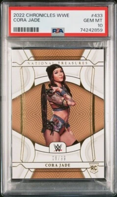 2022 Panini Chronicles WWE Cora Jade National Treasures /99 RC NXT #433 PSA 10 - Image 1 of 3