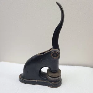 Vintage ornate Cast Iron Business Stamp Seal - WILLIAM ANNAT CO. WOOSTER , OHIO - Picture 1 of 9