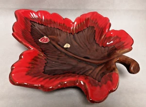 VALLAURIS Superbe et imposante coupe à fruits plat de service  forme de feuille - Picture 1 of 7