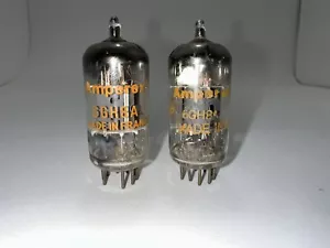Amperex 6GH8A Electron Tube Set Of 2 France - Picture 1 of 6