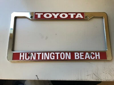Huntington Beach Toyota Dealership License Plate Frame. Plastic. - Image 1 of 2
