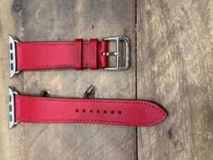 Apple Watch Hermes 40mm Rouge Piment Single Tour Band - Zdjęcie 1 z 8