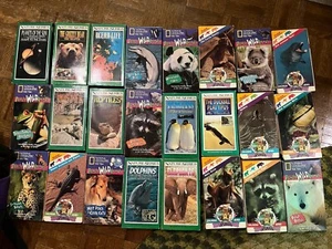 Kids Nature National Geographic Kodak 24 VHS Lot- No moldy film, plays great! - Bild 1 von 6