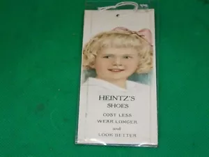 Advertising Paper Bookmark--Heintz's Shoes--Antique--FREE SHIPPING - Picture 1 of 2