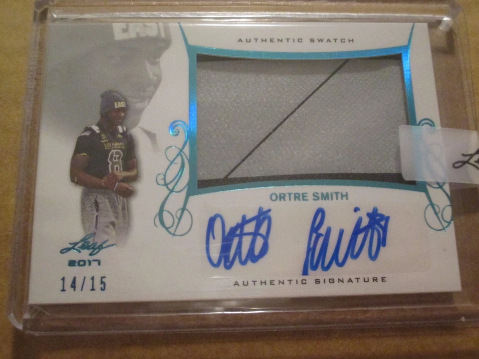 ORTRE SMITH South Carolina 2017 Leaf Army All-American GU PATCH Autograph #14/15 - Image 1 of 1