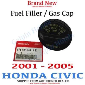 🔥01-05 HONDA CIVIC Genuine Factory OEM Honda Gas Fuel Filler Cap 17670-S5A-A32 - Picture 1 of 8