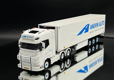 DAF XG+ 6x2 tag axle reefer trailer "Angvik Auto" WSI truck models 1:50 scale - Image 1 of 4