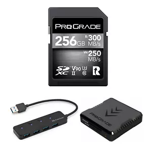 ProGrade Digital 256GB SDXC UHS II V90 300R Memory Card Bundle - Picture 1 of 7