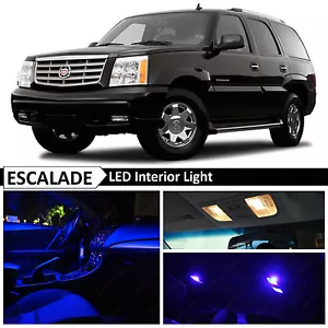 16 bombillas azul paquete de luz LED interior para Cadillac Escalade 2002-2006 SUV - Imagen 1 de 12