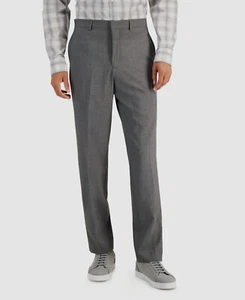 Marc New York Men's Gray Solid Stretch Modern-Fit Suit Pants Size 33W 30L - Picture 1 of 3